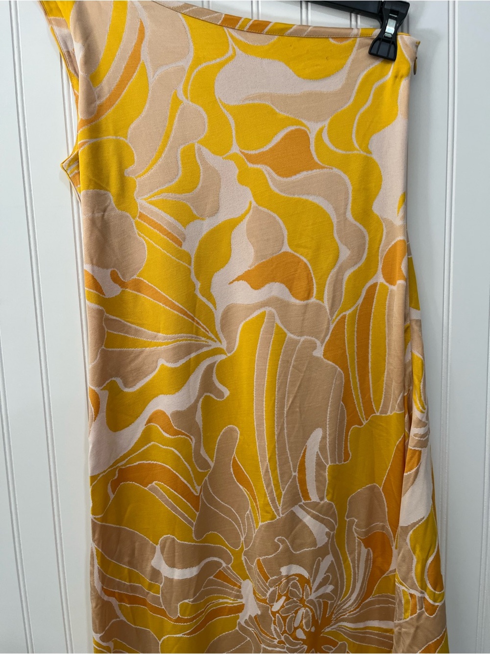 Alexis One-Shoulder Yellow Floral Midi Dress - Picture 7 of 10